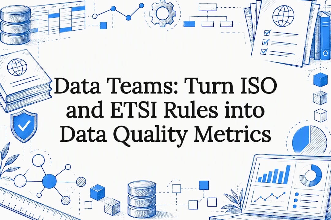 Data Teams: Turn ISO and ETSI Rules into Data Quality Metrics — Data Quality illustration