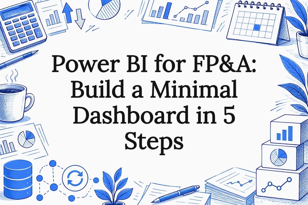 Power BI for FP&A: Build a Minimal Dashboard in 5 Steps — Finance Analytics illustration